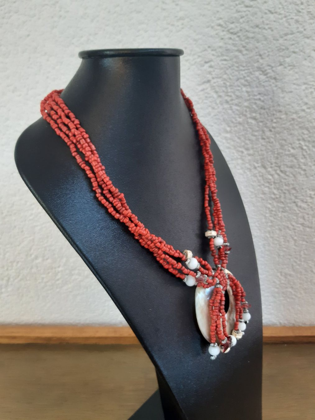 Ketten: Superbe Collier Corail +Pendentif Perle & Coquillage - Neuf – Gebraucht aus Meinier von Gattuso22 1