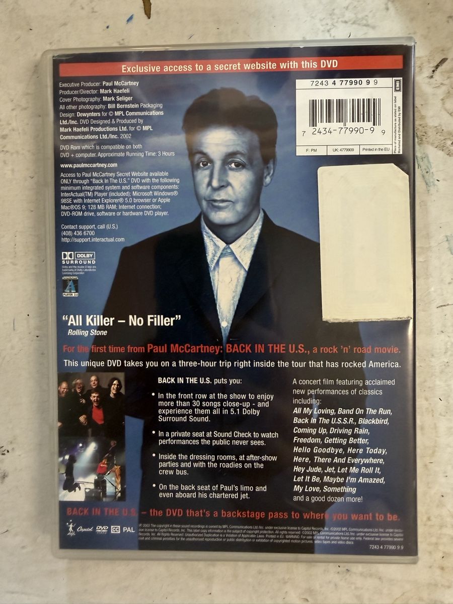Tutti i DVDs: Paul McCartney: Back in the U.S. (DVD) – Usato da Dietikon venduto da Buchantiqdietikon 1