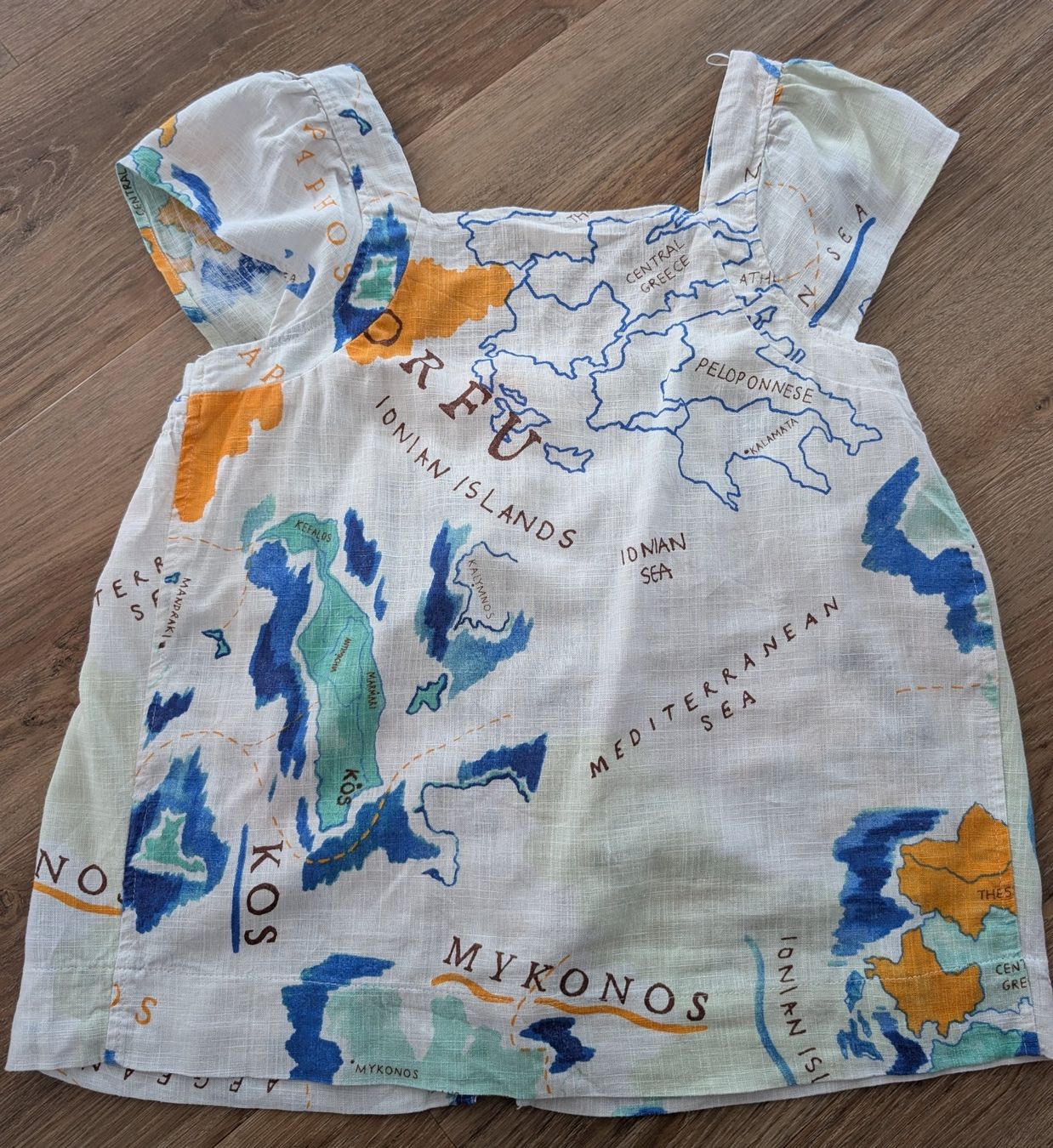 Next Camicette: Next Leinen Top mit Kartenprint – Nuovo (secondo la descrizione) da Lachen SZ venduto da numberphile 2