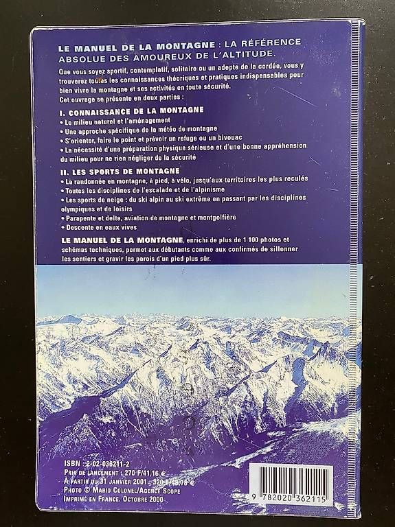 Libri: Le manuel de la montagne, Seuil – Usato da Zürich venduto da Pascal_2bzx 3