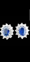 Saphire 0.9ct Diamanten 0.3ct Ohrstecker - Ohrringe 18k 💙💙