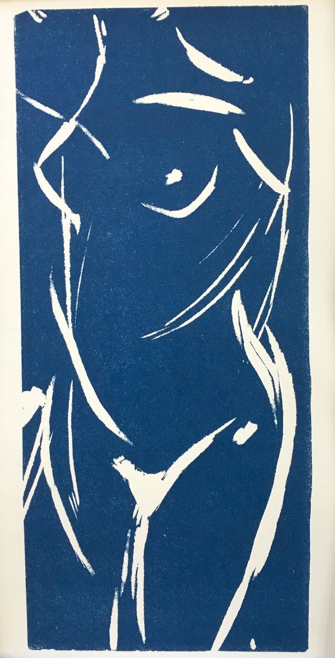 Grafiken & Lithographien: Hans Stöhr  "Weiblicher Torso"  Original Linolschnitt – Gebraucht aus Nennigkofen von juhit