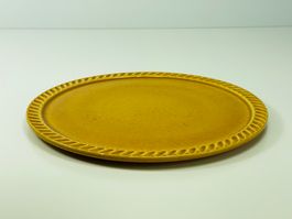 Vintage Fondue Unterteller Senfgelb Mid Century LANDERT