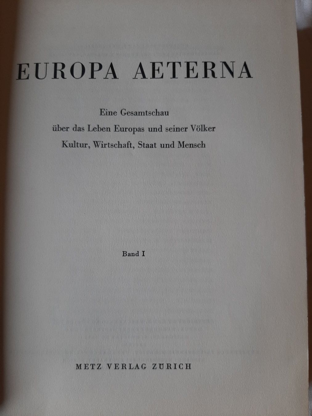Libri: Europa Aeterna, Band I – Usato da Basel venduto da kouki51 2