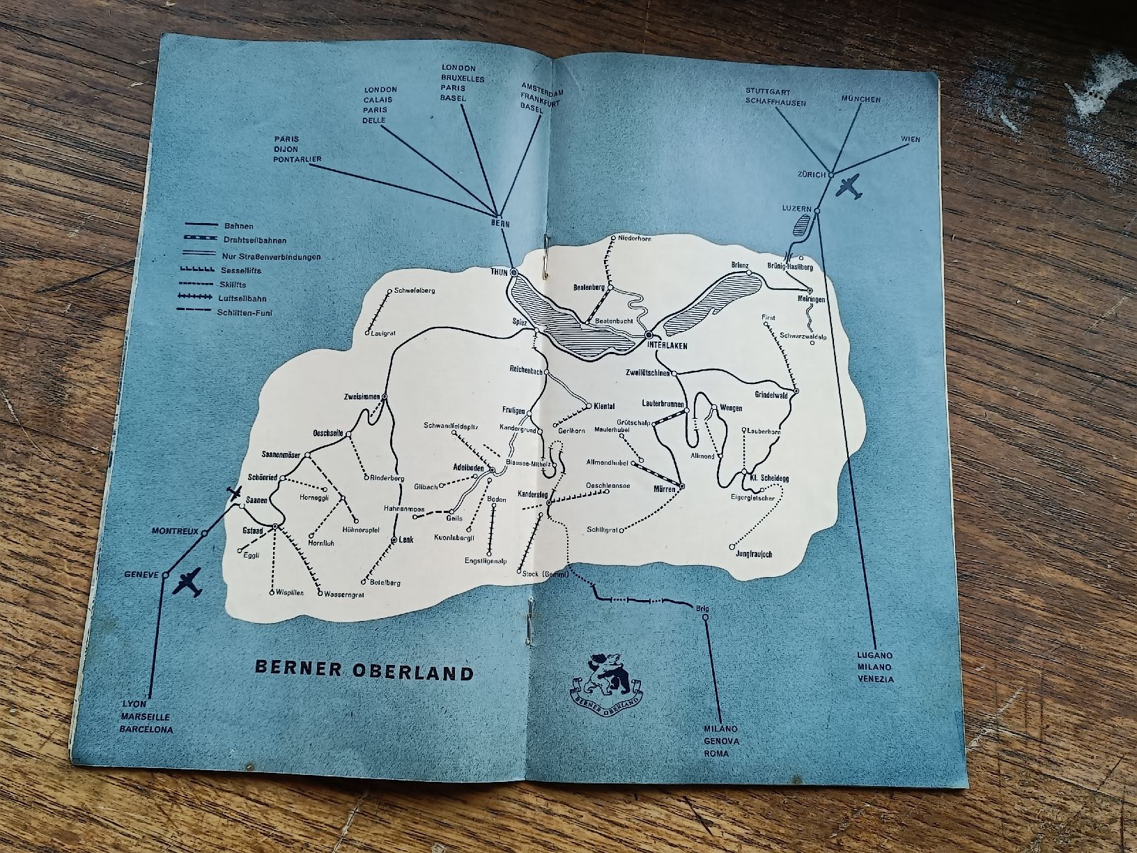 Documenti: Alter Prospekt / Berner Oberland - Ausgabe ca. 1939 – Usato da Brugg AG venduto da Ente015 7