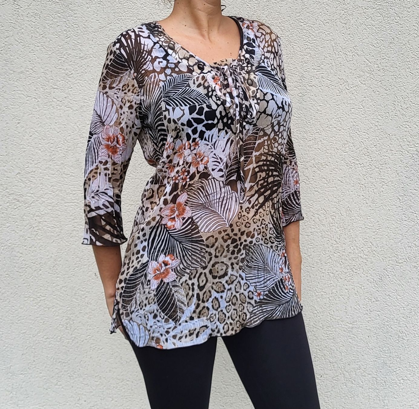 C&A Tops: hübsche longshirt top blouse tunika braun – Gebraucht aus Zürich von sahaara01