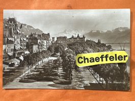 Vintage Postkarte Montreux La Rouvenaz, Sommerblick mit Hote