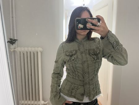 veste kaki style militaire 