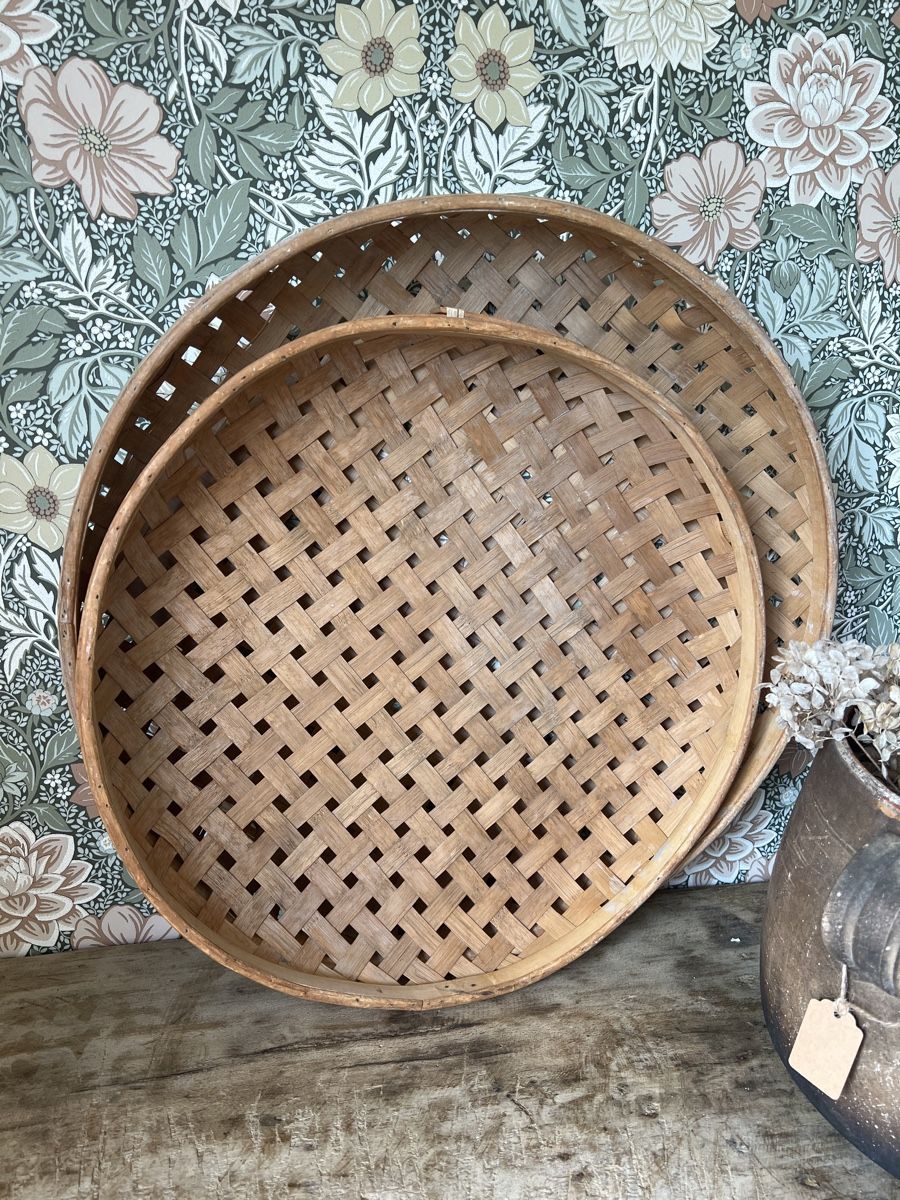Bambus Sieb Set, 2-teilig, Vintage Look, Deko (Gebraucht) in Sirnach fr  CHF 98  mit Lieferung auf Ricardo kaufen