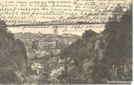 Fribourg - le Pont du Gotteron + 1913