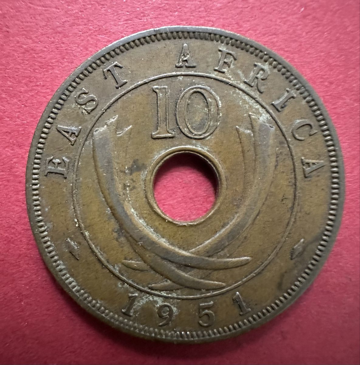 Tutti le monete: 1951/1952 OSTAFRIKA 1 Shilling, 10 und 5 Cents – Usato da Watt venduto da Coins13 3
