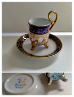 Antik LIMOGES Royal Porzellan Sammler Tasse mit unter Teller