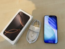 Iphone 16 Pro Dessert Titanium 256GB mit viel Zubehör