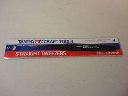 Tamiya Craft Tools Pinzette gerade schwarz Neu