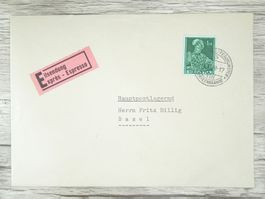 TR100 Enveloppe + Timbre Suisse 1959