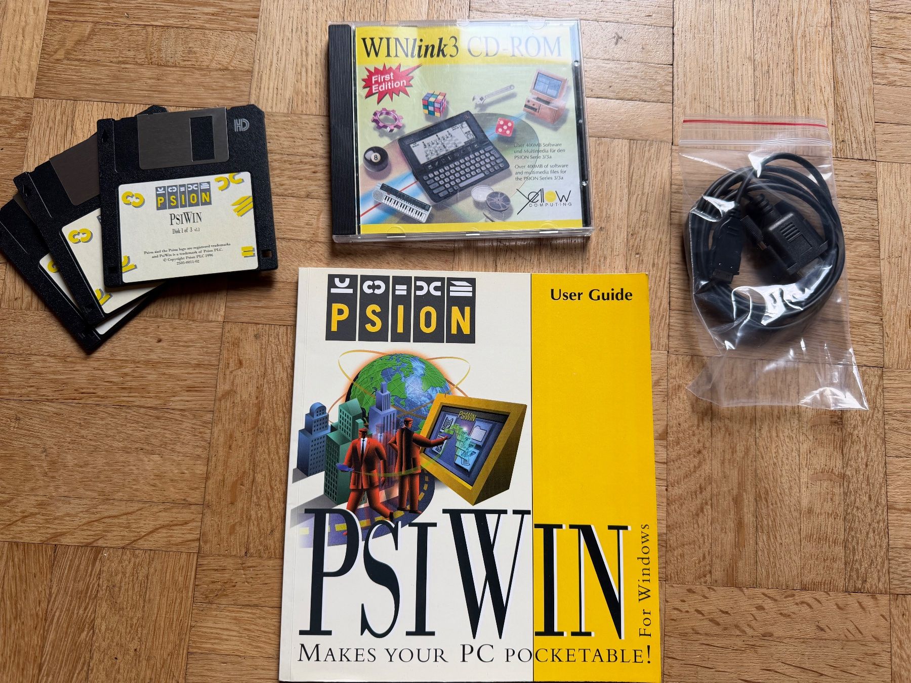 Psion Palmari: Psion PsiWin3 mit Winlink und Kabel – Usato da Adliswil venduto da synchrot
