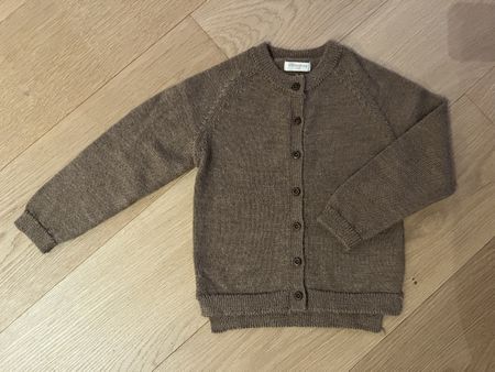 Minimalisma Cardigan in Brown, 100% Baby Alpaca, 5-6 Years
