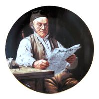 Langenthal Teller Anker Zeitungslesender Bauer  Ø 23 cm