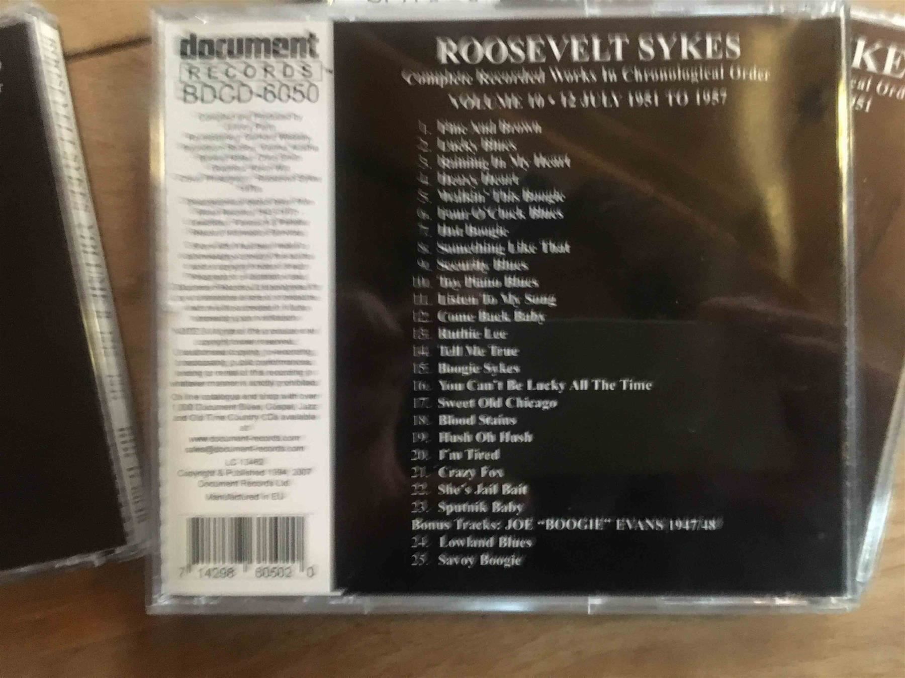 CDs: Roosevelt Sykes Complete 3 CDs – D'occasion à Luzern par Needful_Things 3