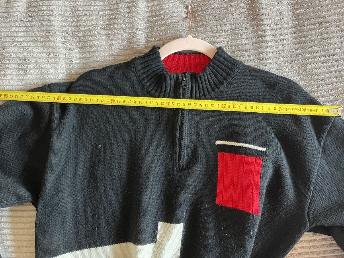 Maglioni & Felpe: Rocktown Strickpullover, Gr. M, Schwarz/Rot/Weiss, vintage – Usato da Zürich venduto da Closetbesties 5
