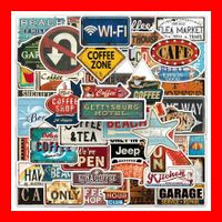 Schilder Stickerset Sickerbomb Vintage Retro Strasse Bar