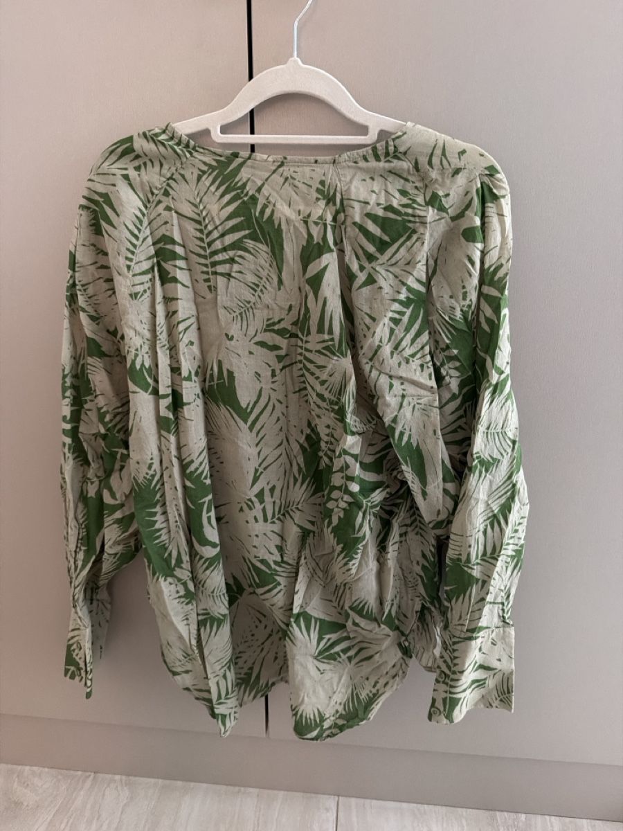 Camicette: Palm Print Blouse - Summer Vibes - Size Medium - Used – Usato da Paradiso venduto da Ixaya.studio 2