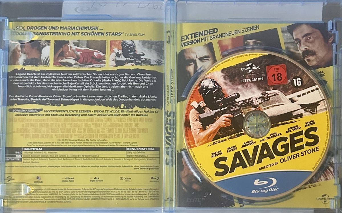 Alle DVDs: Blu-ray Savages Extended Version Oliver Stone neu – Gebraucht aus Malters von Gustov 2