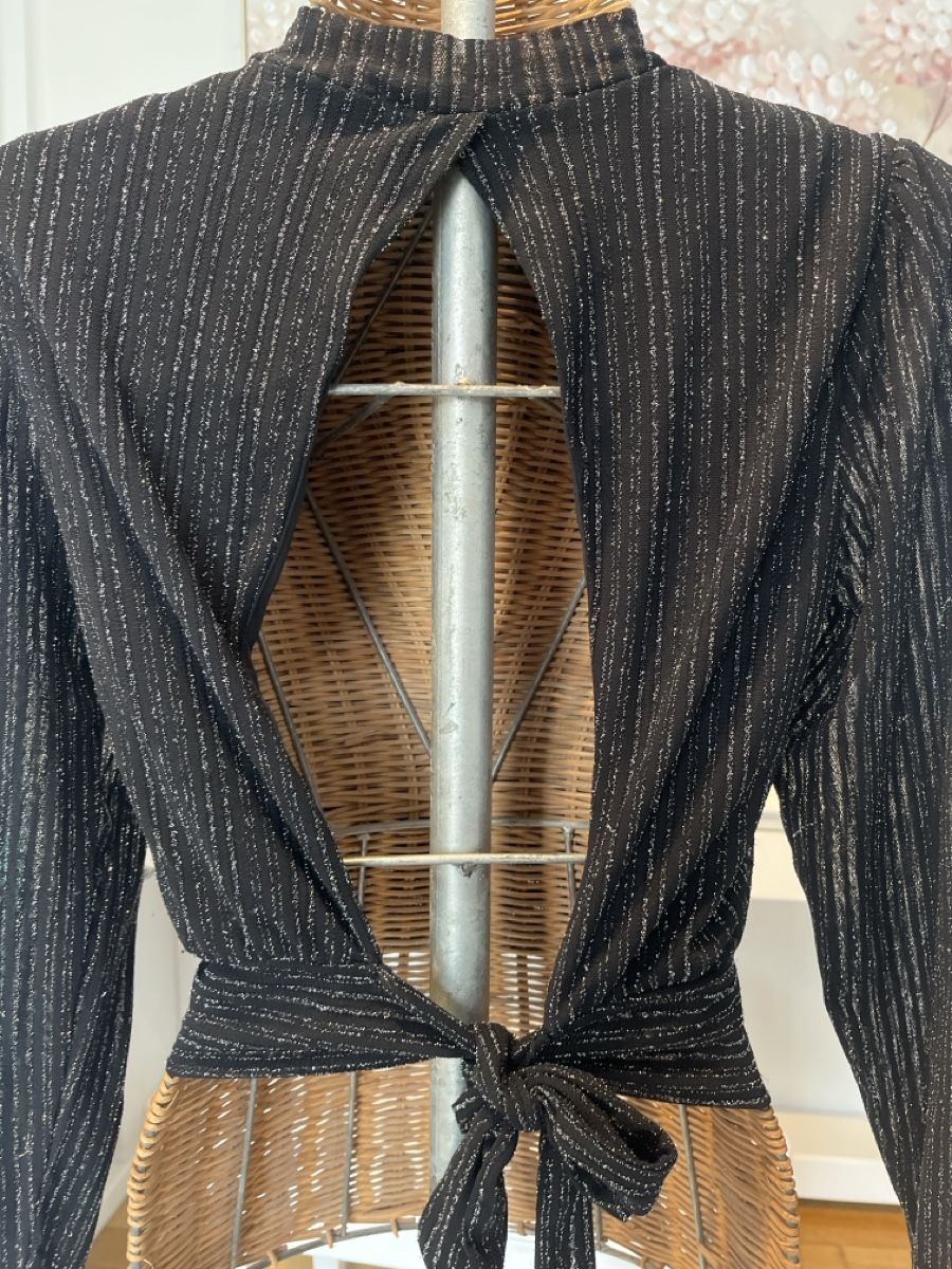 Camicette: Glitzer-Bluse mit Rückenausschnitt, XS – Usato da Solothurn venduto da Bobesch08 5