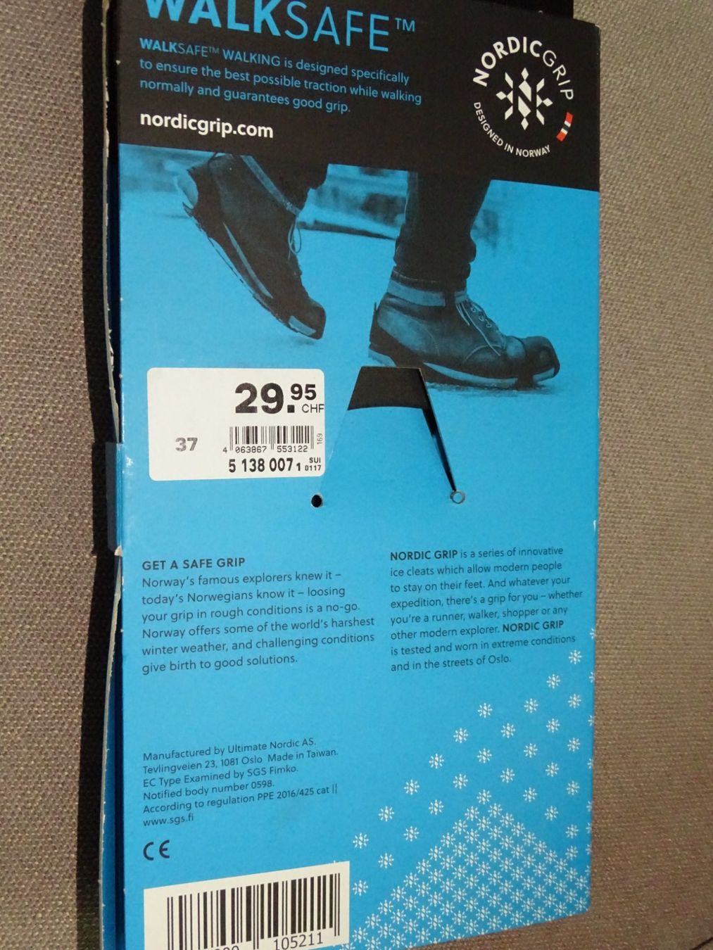 Scarpe da uomo: Walk save nordic grip M (37-41) – Nuovo e nell'imballaggio originale da Hirzel venduto da Musicman03 2