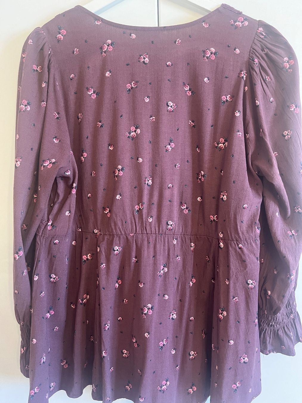 Blusen: Boho-Bluse violet/bordeaux geblümt – Neu und originalverpackt aus Luzern von maschmo 2