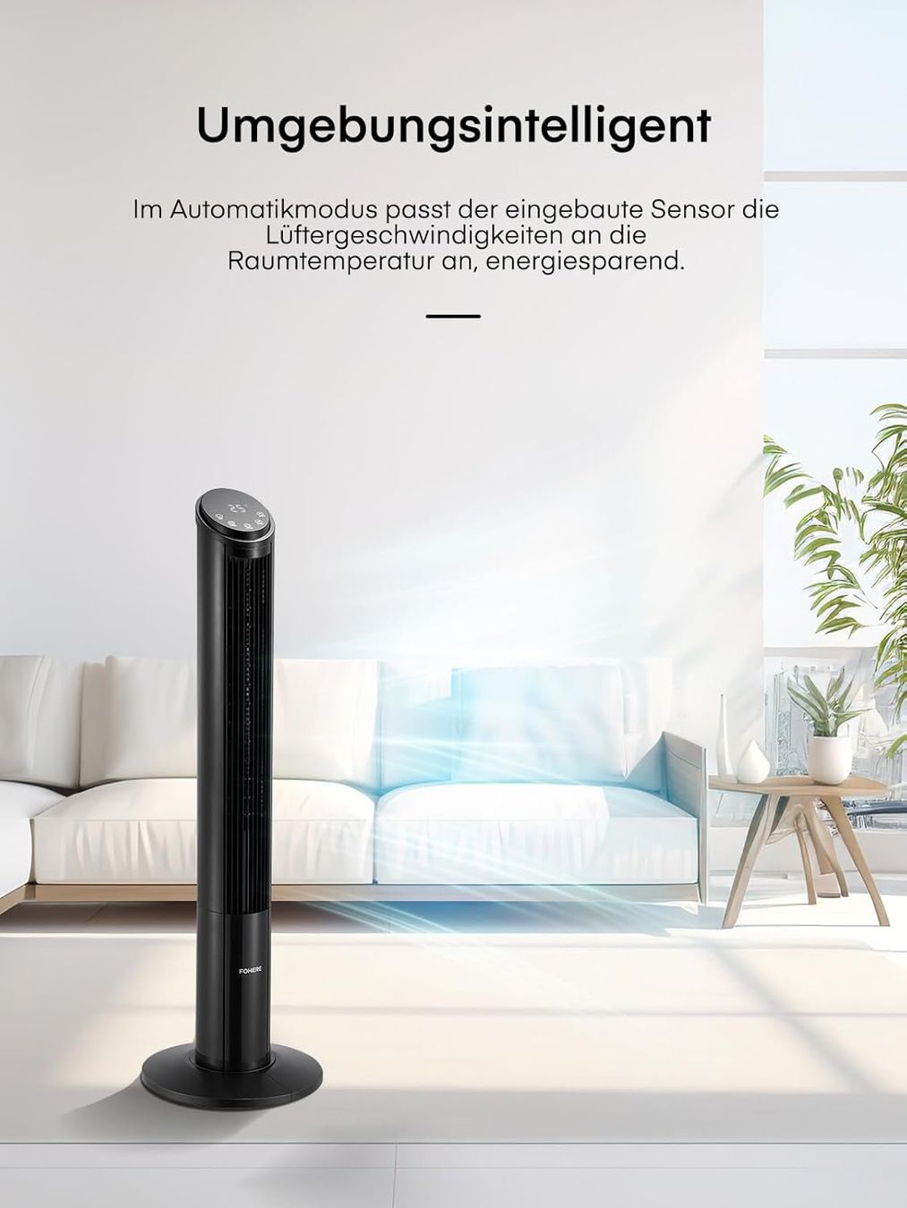 Ventilatori: Turmventilator mit Fernbedienung und Timerfunktion – Nuovo e nell'imballaggio originale da Herisau venduto da Senn24 6