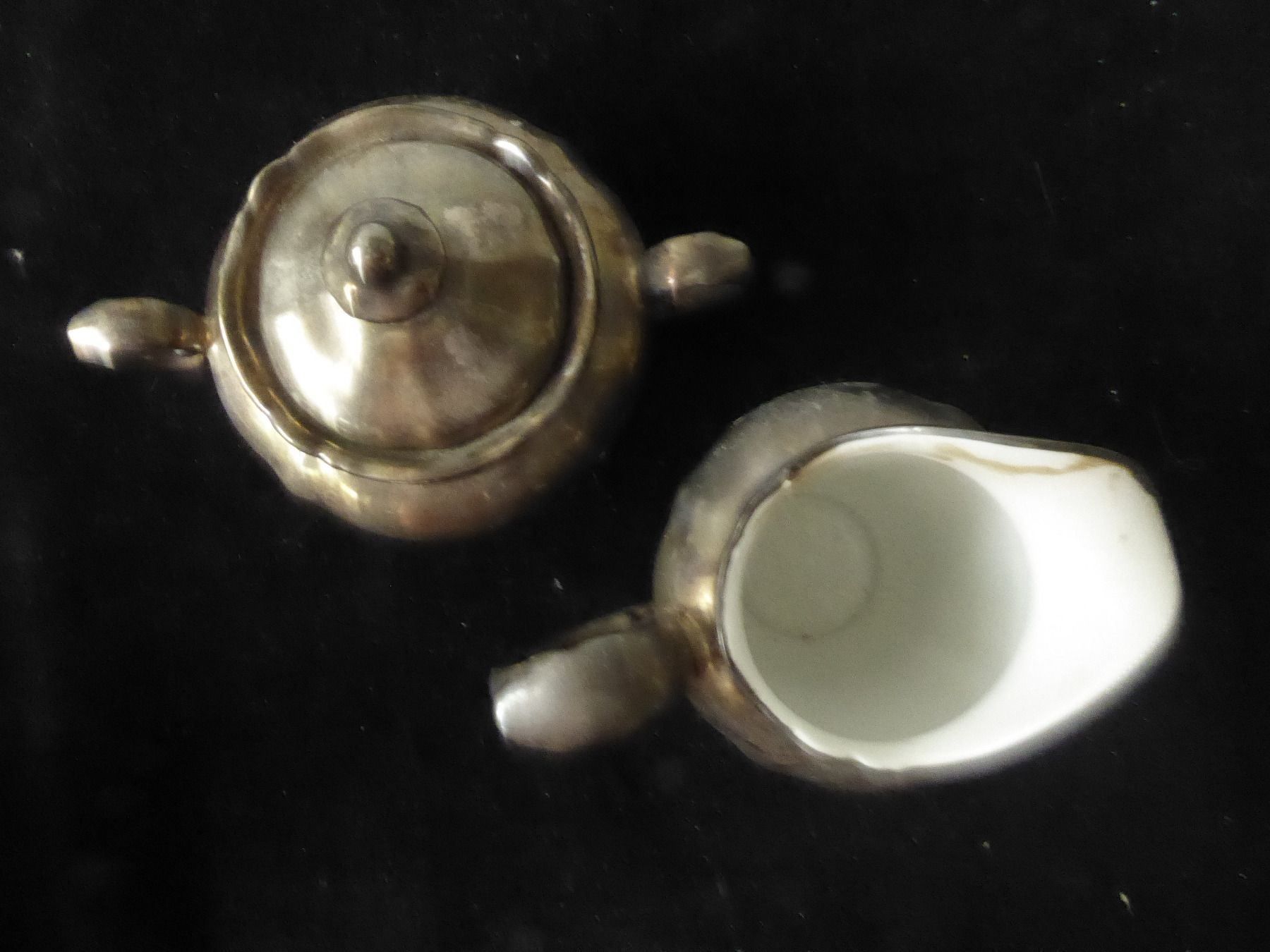 Set di piatti: silbriges Rahmkrüglein und Zucker-Dose – Usato da Zürich venduto da Chaeffeler 2