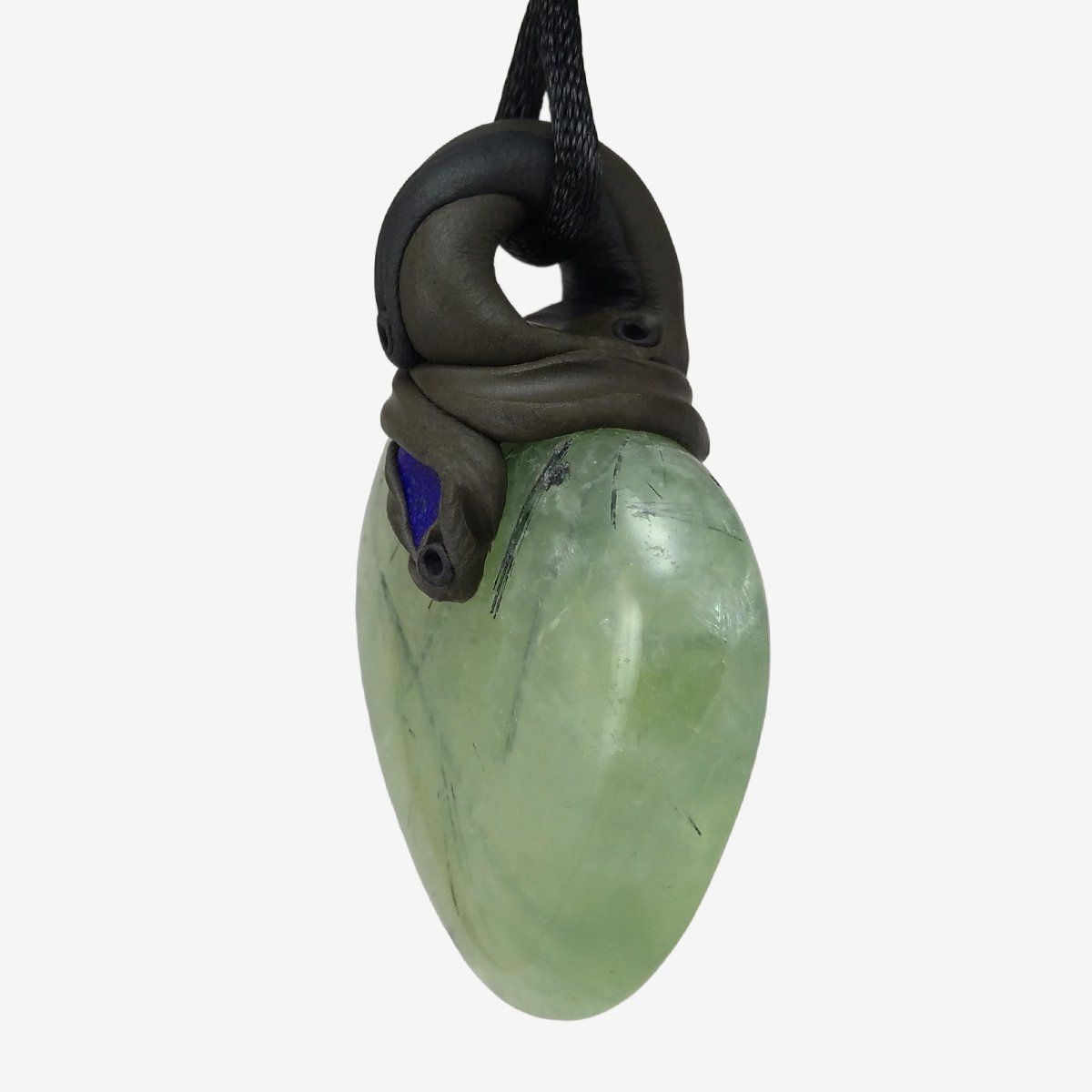 Minerali & Pietre curative: Prehnit Steinanhänger mit Lapislazuli – Nuovo e nell'imballaggio originale da Meilen venduto da BYRD-Design 1