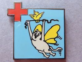 PIN, ROTES KREUZ, VOGEL KATZE, KÜNSTLER-PIN