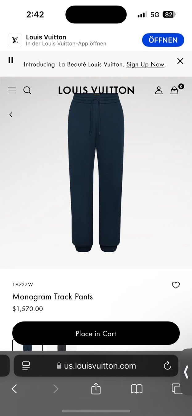 Louis Vuitton Pantaloni: Louis Vuitton Sweatpants – Usato da Biel/Bienne venduto da luc_j2wb 1