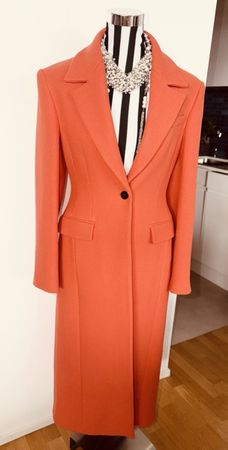 Zara Mantel Wolle Manteco orange Gr.36/S