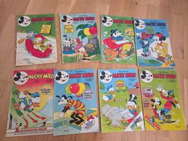 8 Micky Maus Heftli (alle nicht komplett - Seiten fehlen)