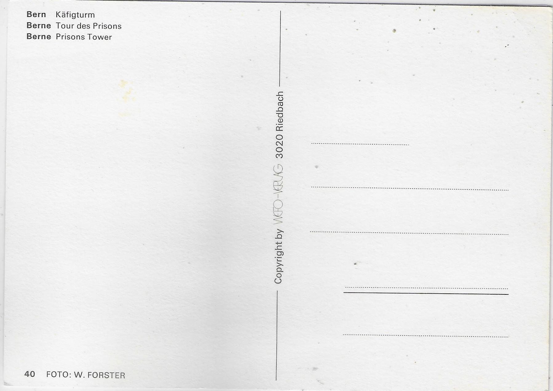 Cartoline postali: Bern - Käfigturm - Tram Tramway – Usato da Ettingen venduto da Kartenplanet 1