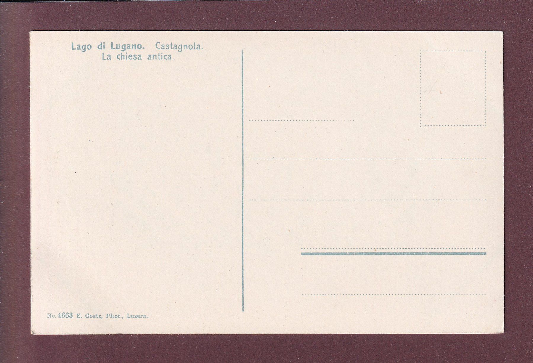 Cartes postales: CASTAGNOLA - Chiesa – D'occasion à Pully par nicecards 1