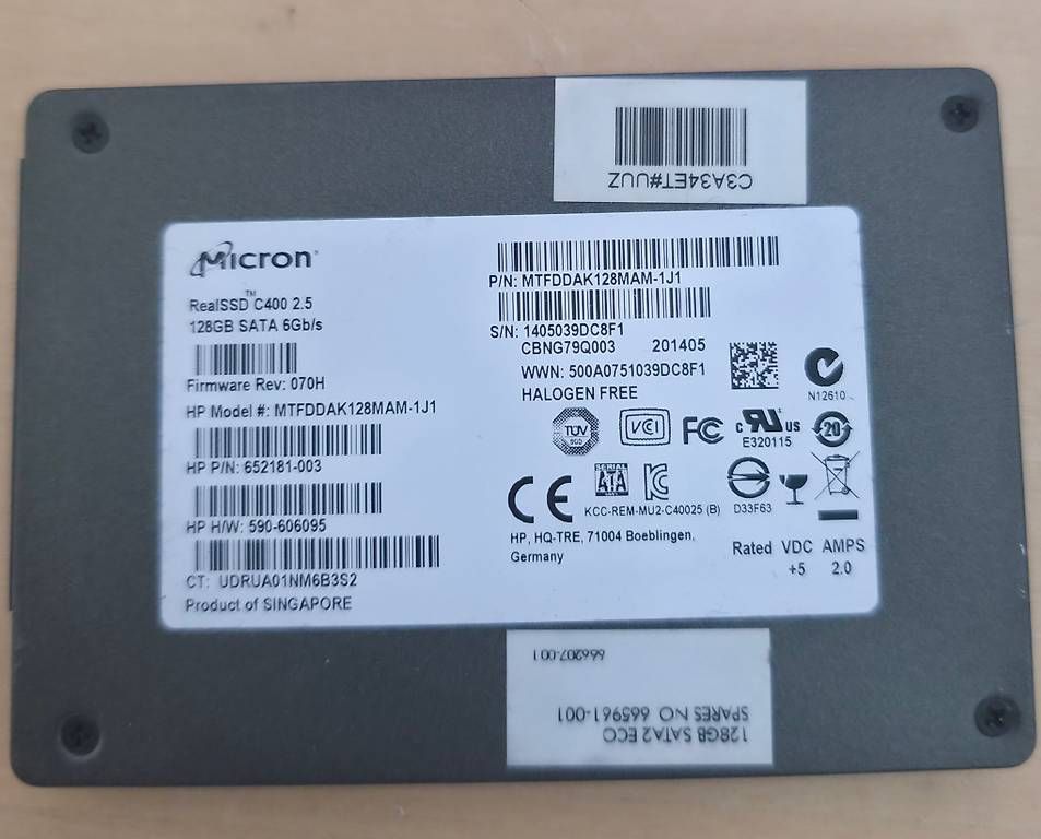 Harddisks: Micron RealSSD C400 128GB – Gebraucht aus Basel von Junior_Store