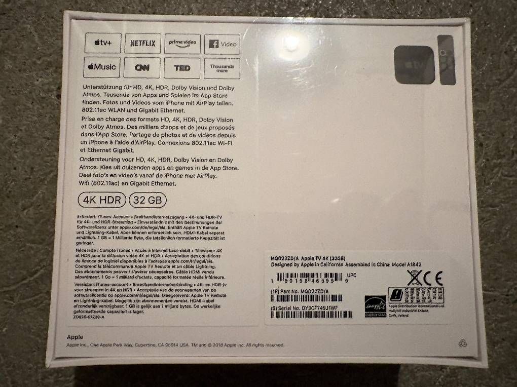 Multimediaplayer & Streamer: Apple TV 4k neu und verpackt! – Gebraucht aus Bern von fre_8t2x 2