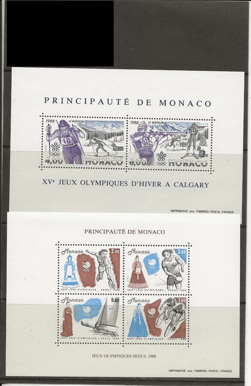 Tutti i francobolli: Monaco Année 1988 + blocs ** – Nuovo (secondo la descrizione) da Sion venduto da PierreP01 3
