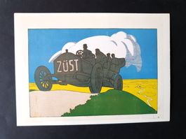 Carte postale, CP,  Automobile Züst, 14,7 x 10,5 cm.