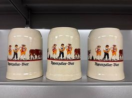 2 Appenzeller Bierkrüge, Vintage, Appenzell, Schweiz!