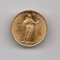 (1037) Ungarn, 20 Kronen 1894, Kaiser, stgl