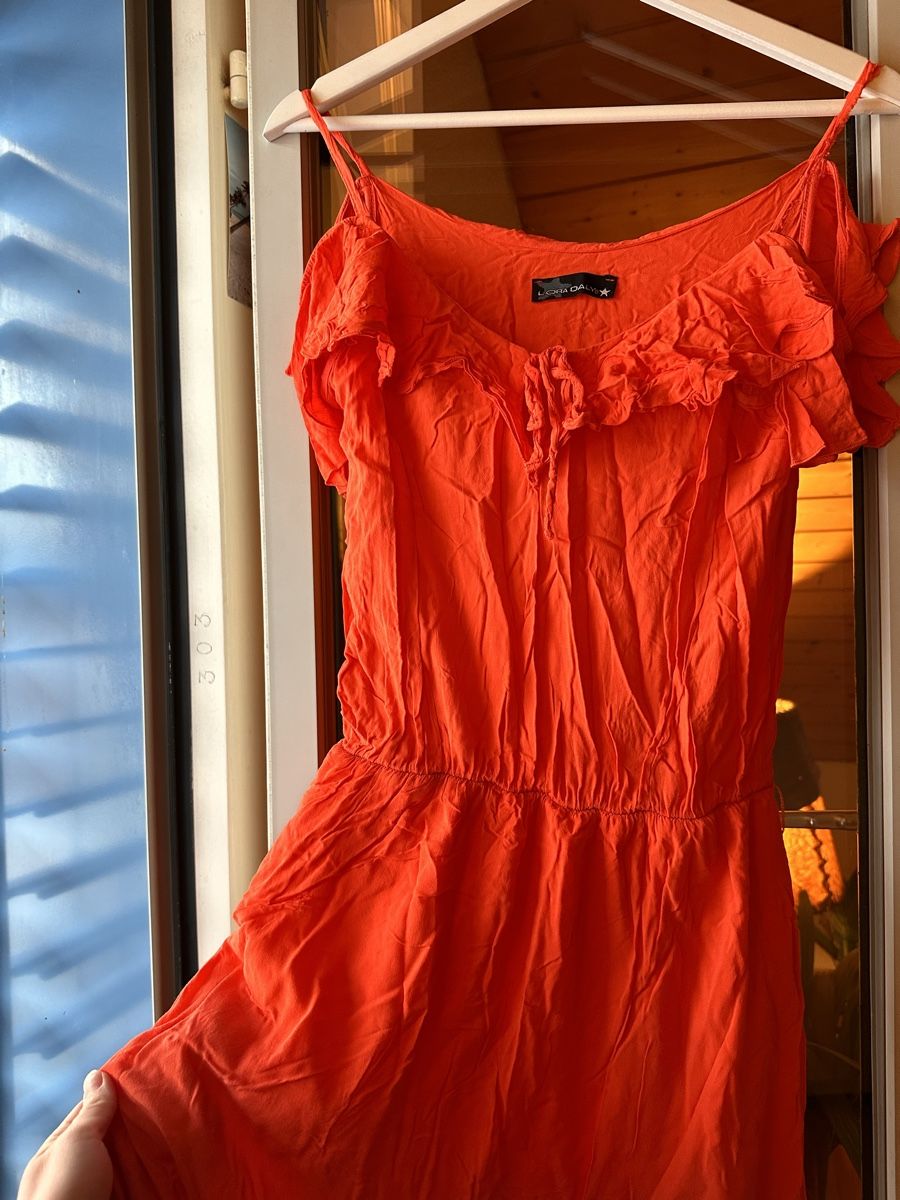 Kleider: Sommerkleid Maxi Rot mit fallenden Ärmeln – Gebraucht aus Zürich von BettinaMarie2308 3