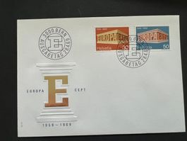 CH   Erstagsbrief Europa 1969  (M412)