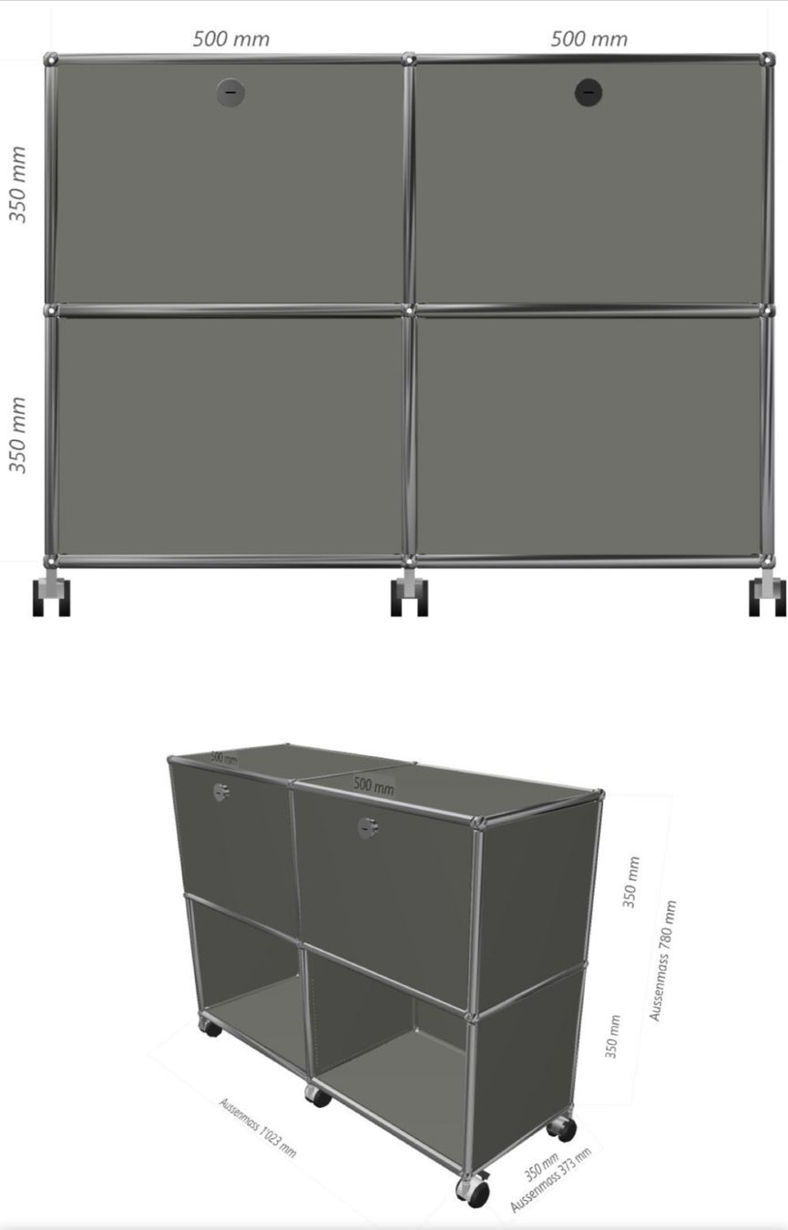 USM Scaffali: USM Sideboard - USM Mittelgrau – Usato da Hellbühl venduto da copy-swiss 8