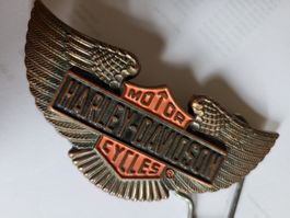 Gürtelschnalle Harley Davidson messing bike töff motorradr