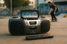 Retro-Kult: AIWA CSD-ED76 Ghettoblaster inkl. Fernbedienung